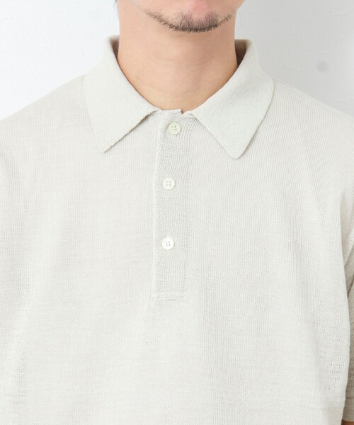 NOLLEY'S goodman(ノーリーズグッドマン)の「【WORK ABOUT】《イージーケア / 速乾性》GIMA ニットポロシャツ(ニット/セーター・メンズ・グレイッシュベージュ/イエロー/ダークネイビー・L/M)」の7枚目の写真