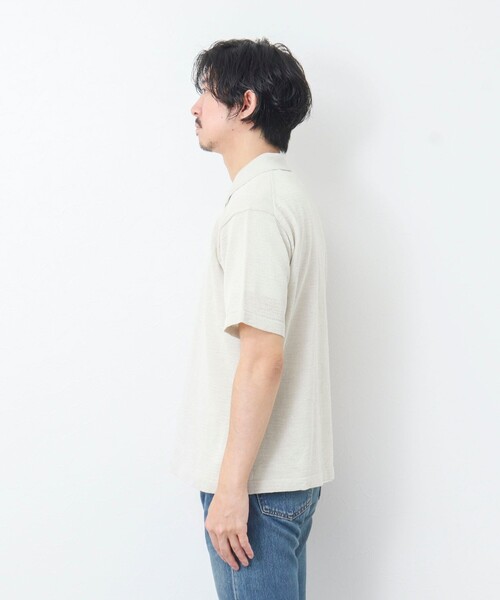 NOLLEY'S goodman(ノーリーズグッドマン)の「【WORK ABOUT】《イージーケア / 速乾性》GIMA ニットポロシャツ(ニット/セーター・メンズ・グレイッシュベージュ/イエロー/ダークネイビー・L/M)」の5枚目の写真