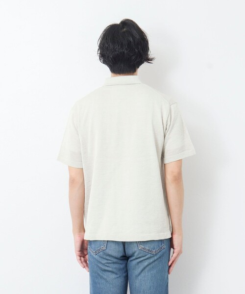NOLLEY'S goodman(ノーリーズグッドマン)の「【WORK ABOUT】《イージーケア / 速乾性》GIMA ニットポロシャツ(ニット/セーター・メンズ・グレイッシュベージュ/イエロー/ダークネイビー・L/M)」の4枚目の写真