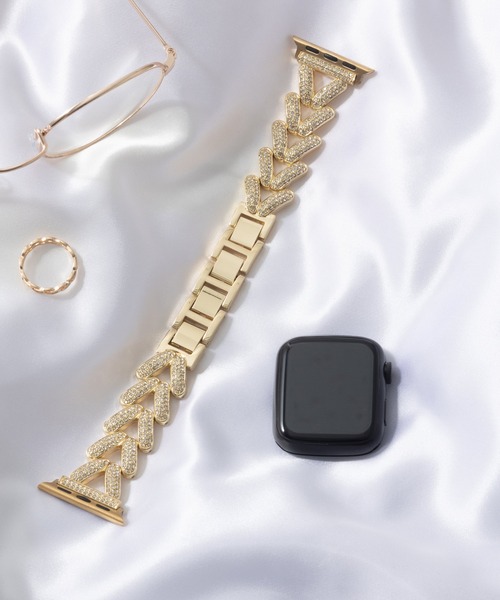 emonique(エモニーク)の「ステンレス製 Apple Watch バンド スマートウォッチバンド【38/40/41/42/44/45/49mm対応】(デジタル腕時計・レディース・ゴールド/ピンクゴールド/プラチナム/シルバー・42/38)」の3枚目の写真