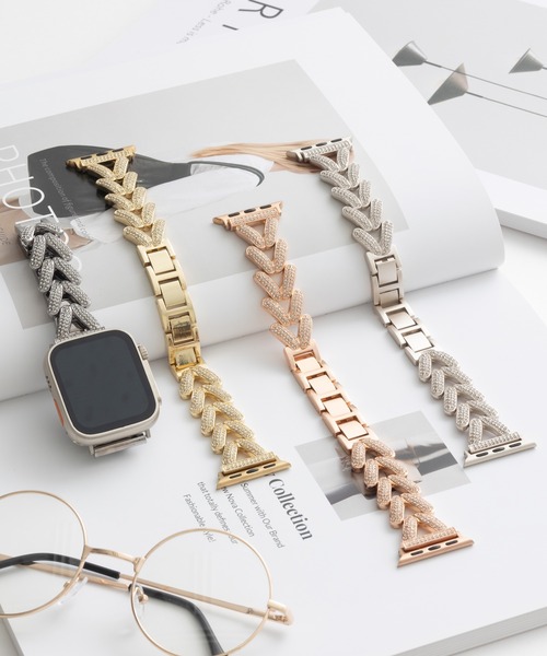 emonique(エモニーク)の「ステンレス製 Apple Watch バンド スマートウォッチバンド【38/40/41/42/44/45/49mm対応】(デジタル腕時計・レディース・ゴールド/ピンクゴールド/プラチナム/シルバー・42/38)」の9枚目の写真