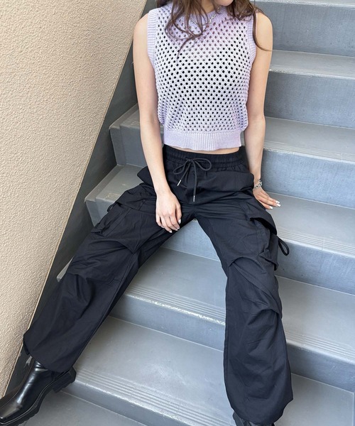 ENVYM（アンビー）の「メッシュタンクトップ（タンクトップ・レディース・ブラック/パープル/ホワイト・FREE）」の10枚目の写真