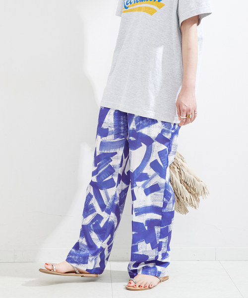 ウォーターカラープリントイージーパンツ（その他パンツ）｜B.C STOCK（ベーセーストック）