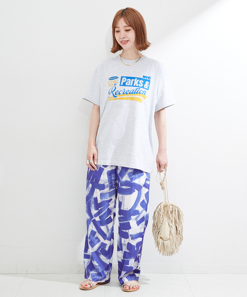 B.C STOCK（ベーセーストック）の「ウォーターカラープリントイージーパンツ（その他パンツ・レディース・ブラック/ブルー/オレンジ・FREE）」の12枚目の写真