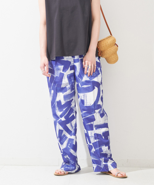 ウォーターカラープリントイージーパンツ（その他パンツ）｜B.C STOCK（ベーセーストック）