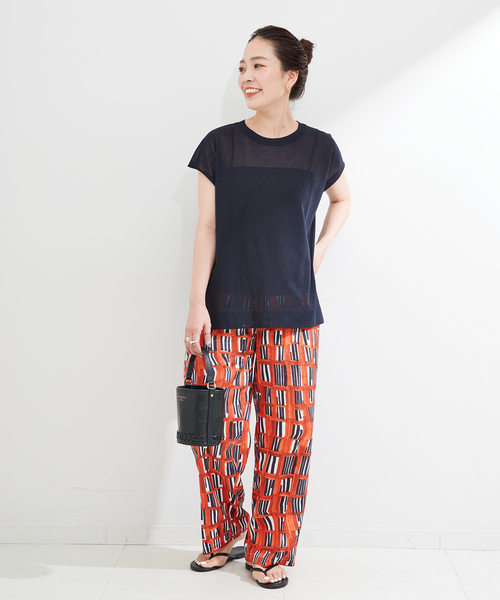 ウォーターカラープリントイージーパンツ（その他パンツ）｜B.C STOCK（ベーセーストック）