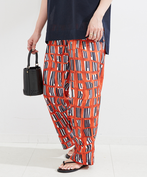 ウォーターカラープリントイージーパンツ（その他パンツ）｜B.C STOCK（ベーセーストック）