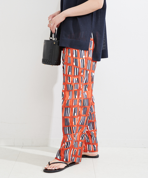 ウォーターカラープリントイージーパンツ（その他パンツ）｜B.C STOCK（ベーセーストック）