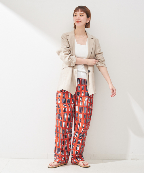 ウォーターカラープリントイージーパンツ（その他パンツ）｜B.C STOCK（ベーセーストック）