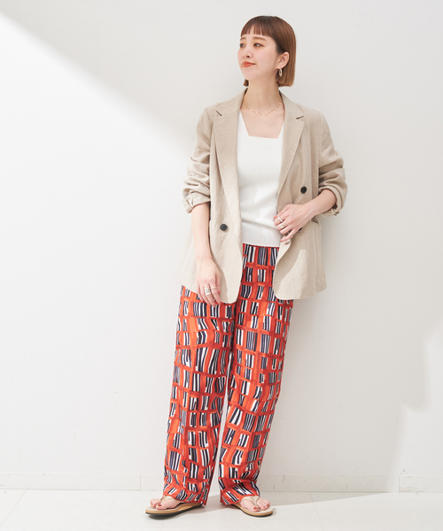 ウォーターカラープリントイージーパンツ（その他パンツ）｜B.C STOCK（ベーセーストック）