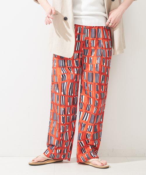 ウォーターカラープリントイージーパンツ（その他パンツ）｜B.C STOCK（ベーセーストック）