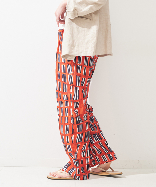 ウォーターカラープリントイージーパンツ（その他パンツ）｜B.C STOCK（ベーセーストック）