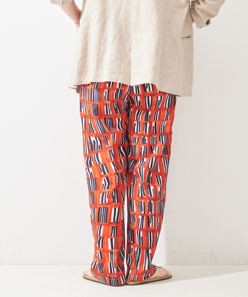 ウォーターカラープリントイージーパンツ（その他パンツ）｜B.C STOCK（ベーセーストック）