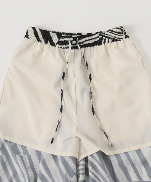 ウォーターカラープリントイージーパンツ（その他パンツ）｜B.C STOCK（ベーセーストック）