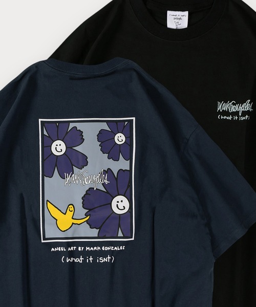 （What it isNt）ART BY MARKGONZALES（ワットイットイズント）の「【(What it isNt) ART BY MARK GONZALES/ワットイットイズント マークゴンザレス】バックプリントアートグラフィックTシャツ/ワンポイント/オーバーサイズ（Tシャツ/カットソー・メンズ・ホワイト系その他2/グレイッシュベージュ/ホワイト/ブラック/カーキ/ネイビー/ホワイト系その他/ブラック系その他/ブラック系その他2/ブラック系その他3/ダークブルー/ホワイト系その他3・M/XL/L）」の11枚目の写真