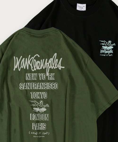 （What it isNt）ART BY MARKGONZALES（ワットイットイズント）の「【(What it isNt) ART BY MARK GONZALES/ワットイットイズント マークゴンザレス】バックプリントアートグラフィックTシャツ/ワンポイント/オーバーサイズ（Tシャツ/カットソー・メンズ・ホワイト系その他2/グレイッシュベージュ/ホワイト/ブラック/カーキ/ネイビー/ホワイト系その他/ブラック系その他/ブラック系その他2/ブラック系その他3/ダークブルー/ホワイト系その他3・M/XL/L）」の10枚目の写真