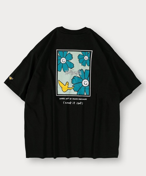 （What it isNt）ART BY MARKGONZALES（ワットイットイズント）の「【(What it isNt) ART BY MARK GONZALES/ワットイットイズント マークゴンザレス】バックプリントアートグラフィックTシャツ/ワンポイント/オーバーサイズ（Tシャツ/カットソー・メンズ・ホワイト系その他2/グレイッシュベージュ/ホワイト/ブラック/カーキ/ネイビー/ホワイト系その他/ブラック系その他/ブラック系その他2/ブラック系その他3/ダークブルー/ホワイト系その他3・M/XL/L）」の22枚目の写真