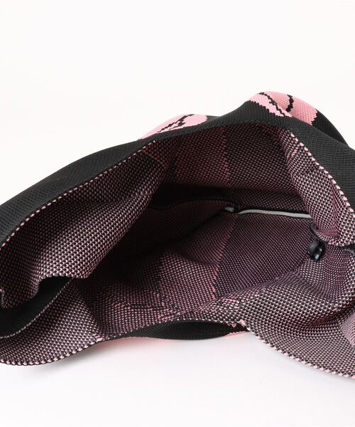 clear（クリア）の「リボンミニニットバッグ［推し活 バレエコア ガーリー］≪再入荷≫（ハンドバッグ・レディース・ブラック×ピンク/ブラック×ホワイト/ピンク・F）」の5枚目の写真