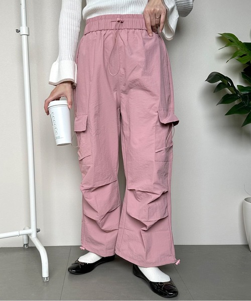 CRB(シーアールビー)の「タックカーゴパンツ(カーゴパンツ・レディース・ピンク/カーキ/ライトベージュ/ブラック・F)」の8枚目の写真