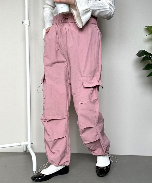CRB(シーアールビー)の「タックカーゴパンツ(カーゴパンツ・レディース・ピンク/カーキ/ライトベージュ/ブラック・F)」の9枚目の写真