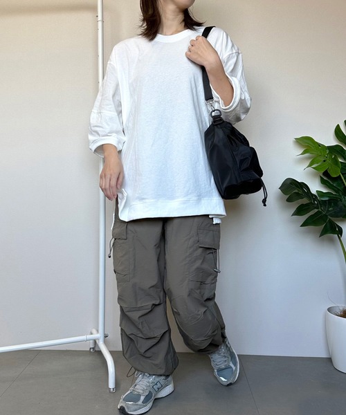 CRB(シーアールビー)の「タックカーゴパンツ(カーゴパンツ・レディース・ピンク/カーキ/ライトベージュ/ブラック・F)」の13枚目の写真
