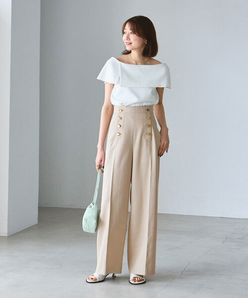 ノーブル 新品未使用 マリンディテール ワイドパンツ 追加》マリンディテールワイドパンツ | ノーブル(Noble
