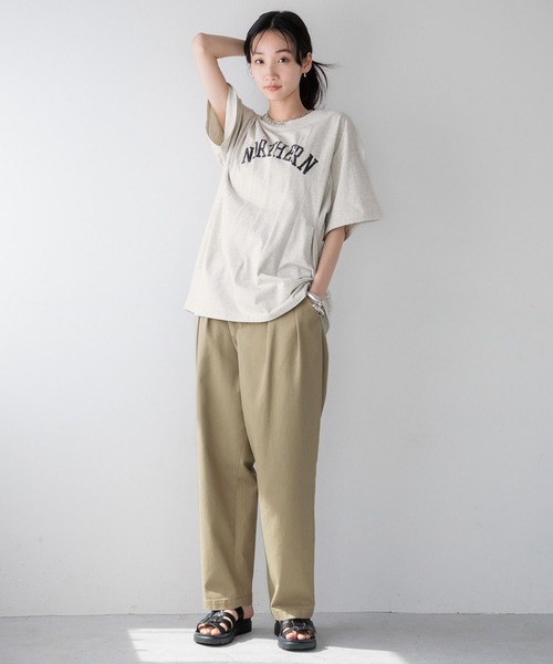 LOWRYS FARM（ローリーズファーム）の「リメイクタックプリントＳＳ　115250（Tシャツ/カットソー・レディース・グレー/チャコールグレー/アイボリー・FREE）」の11枚目の写真