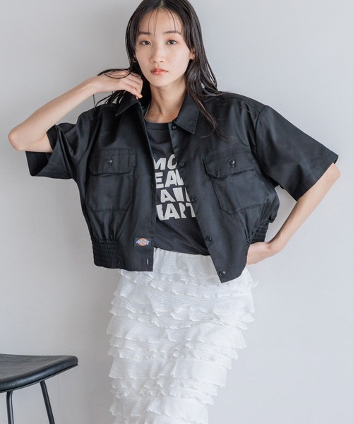 LOWRYS FARM（ローリーズファーム）の「リメイクタックプリントＳＳ　115250（Tシャツ/カットソー・レディース・グレー/チャコールグレー/アイボリー・FREE）」の22枚目の写真