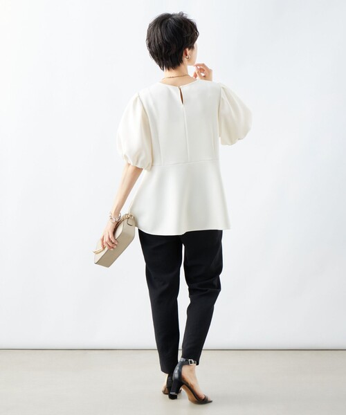 NOLLEY’S Sophi（ノーリーズソフィ）の「ウォッシャブルストレッチドライツイルイージーパンツ（その他パンツ・レディース・ブラック/グレイッシュブルー/オフホワイト・38/36/34）」の18枚目の写真