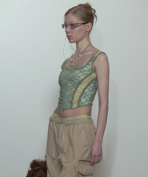 sculptor Team Mary Corset Top グリーン SCULPTOR（スカルプター）の「Team Mary Corset Top/チーム