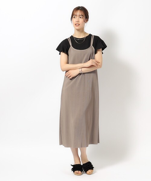 DRESKIP(ドレスキップ)の「◆【UV】女性らしく好印象 フリル袖トップス(Tシャツ/カットソー・レディース・ブラック/オフホワイト/ナチュラル/グリーン・02/03/04)」の8枚目の写真