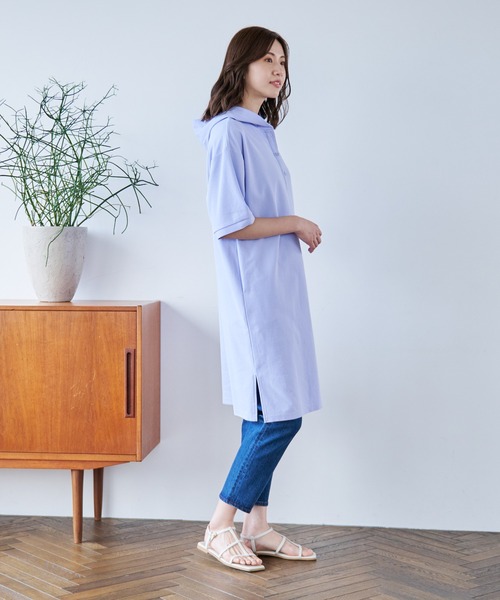 Arnold Palmer（アーノルドパーマー）の「カノコ フードワンピース（ワンピース・レディース・ライラック/グリーン/ネイビー・L/M/S）」の15枚目の写真