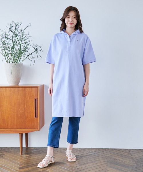 Arnold Palmer（アーノルドパーマー）の「カノコ フードワンピース（ワンピース・レディース・ライラック/グリーン/ネイビー・L/M/S）」の5枚目の写真