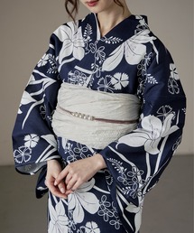 セール】浴衣セット 着付けのいらない二部式 セパレート式綿麻浴衣 2点