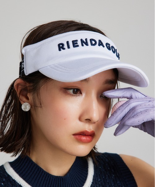 RIENDA GOLF（リエンダゴルフ）の「【RIENDA GOLF】ダイヤロゴサンバイザー（サンバイザー・レディース・パープル/ネイビー/ホワイト・FREE）」の2枚目の写真