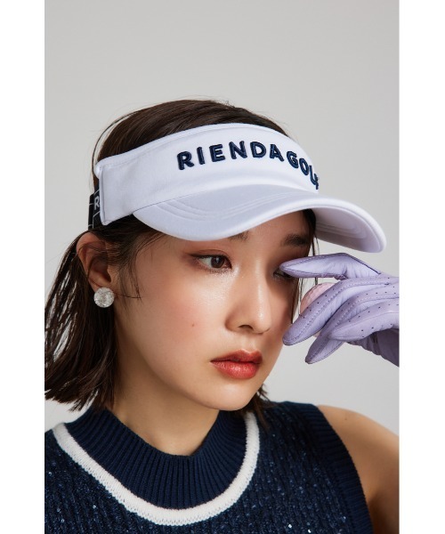 RIENDA GOLF（リエンダゴルフ）の「【RIENDA GOLF】ダイヤロゴサンバイザー（サンバイザー・レディース・パープル/ネイビー/ホワイト・FREE）」の13枚目の写真