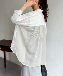 Chez toi | BACKシアーリネンシャツ(シャツ/ブラウス)