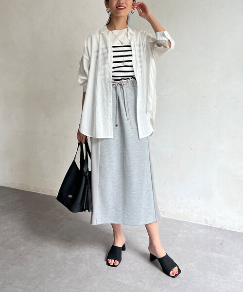 Chez toi(シェトワ)の「BACKシアーリネンシャツ(シャツ/ブラウス・レディース・ピンク/ベージュ/ブラック/オフホワイト・FREE)」の19枚目の写真