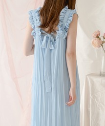 ショルダーフリルクリンクルワンピース/【WEB/EC限定商品】