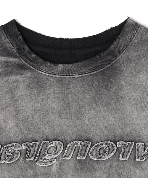 DANKE SCHON（ダンケシェーン）の「DankeSchon/ダンケシェーン/PIGMENT SPRAYING WRONGWAR S/S TEE/半袖Tシャツ（Tシャツ/カットソー・メンズ・グレー/ブラック・L/M）」の8枚目の写真