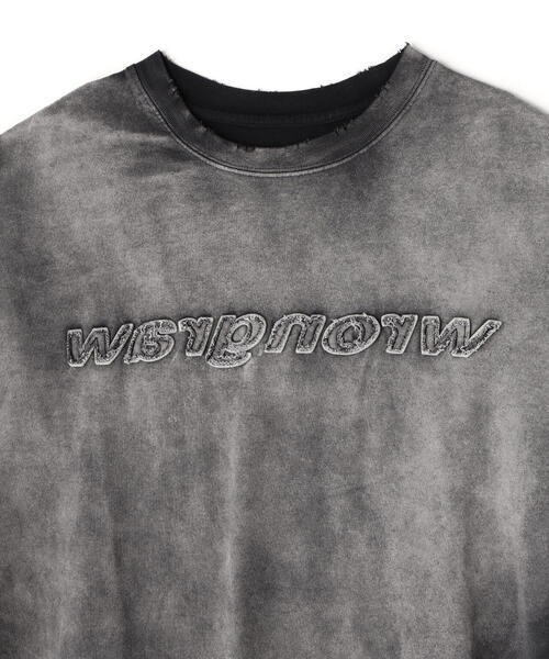 DANKE SCHON（ダンケシェーン）の「DankeSchon/ダンケシェーン/PIGMENT SPRAYING WRONGWAR S/S TEE/半袖Tシャツ（Tシャツ/カットソー・メンズ・グレー/ブラック・L/M）」の7枚目の写真