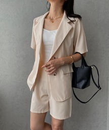 MYMOOD.（マイムード）の「半袖ジャケット＋バミューダパンツ セットアップ（セットアップ）」