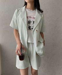 MYMOOD.（マイムード）の「半袖ジャケット＋バミューダパンツ セットアップ（セットアップ）」