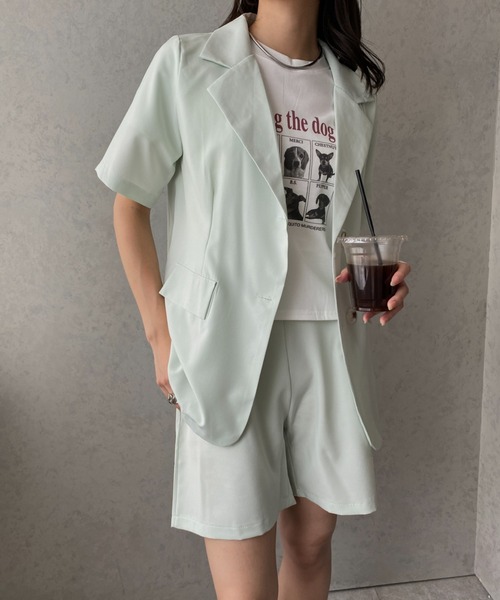 ゆなぽよterawear emu ジャケット＆パンツセットアップ M デニムジャケット+ワイドパンツセットアップ[品番：FROW0001107