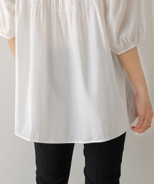 ブージュルード Bou Jeloud ジャガードブラウス （WHITE） ブージュルード Bou Jeloud ジャガードブラウス （WHITE