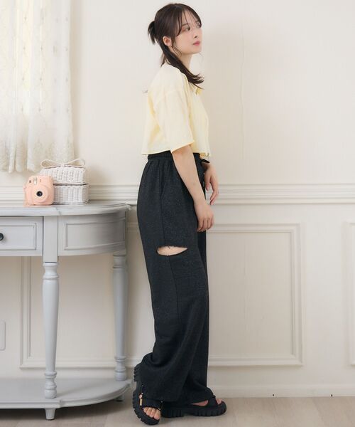 ems excite（エムズエキサイト）の「ZIPショートSH（シャツ/ブラウス・レディース・ホワイト/ブラック/イエロー・FREE）」の9枚目の写真