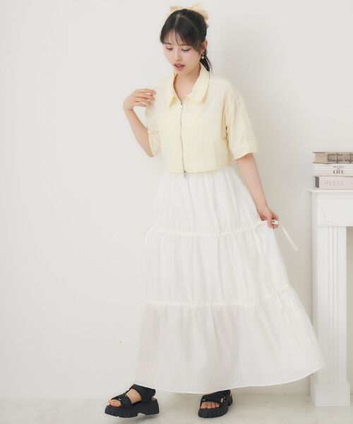 ems excite（エムズエキサイト）の「ZIPショートSH（シャツ/ブラウス・レディース・ホワイト/ブラック/イエロー・FREE）」の16枚目の写真