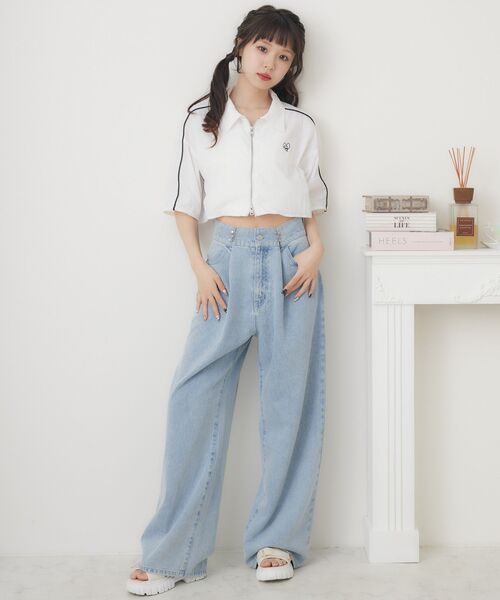 ems excite（エムズエキサイト）の「ZIPショートSH（シャツ/ブラウス・レディース・ホワイト/ブラック/イエロー・FREE）」の18枚目の写真