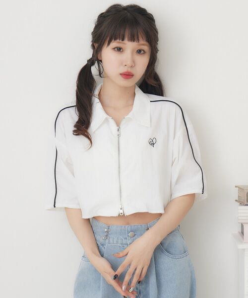 ems excite（エムズエキサイト）の「ZIPショートSH（シャツ/ブラウス・レディース・ホワイト/ブラック/イエロー・FREE）」の22枚目の写真