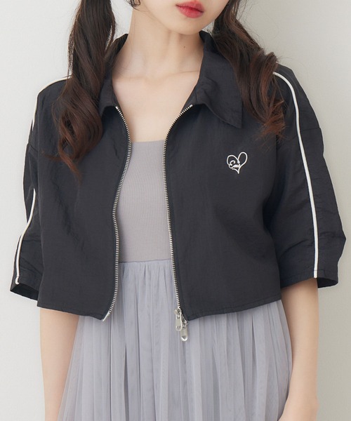 ems excite（エムズエキサイト）の「ZIPショートSH（シャツ/ブラウス・レディース・ホワイト/ブラック/イエロー・FREE）」の3枚目の写真